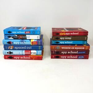 SPY SCHOOL Chapter Book Series Lot of 12 by Stuart Gibbs 7 hardback 5 paperback